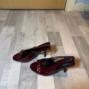 Chic Burgundy Heels with Stylish Buckle